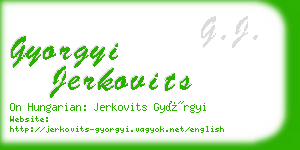 gyorgyi jerkovits business card